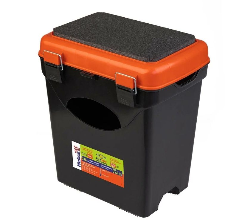 Ящик зимний "FishBox" односекционный (10л) оранжевый Helios