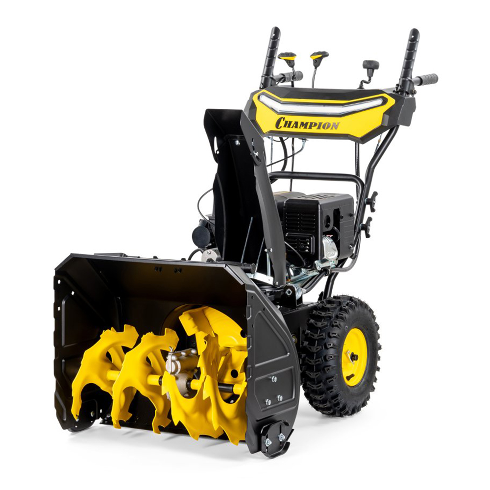 Снегоуборщик CHAMPION ST763E (7, 0л.с. захват 62см,  бак 3л.,  электростартер,  фара,  вес 81кг)