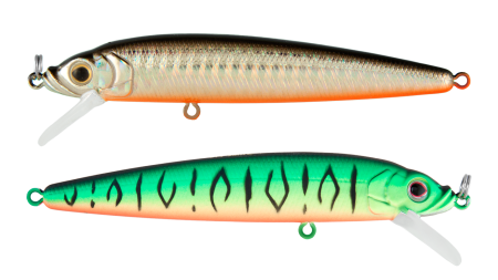 Воблер Минноу Strike Pro Alpha Minnow 95,  95 мм,  9 гр,  Загл. 0, 6м.-1, 6м.,  Плавающий,  цвет: GC01S/A70-713 Double Black Silver OB/Mat Tiger,  (EG-034F#GC01S/A70-713)
