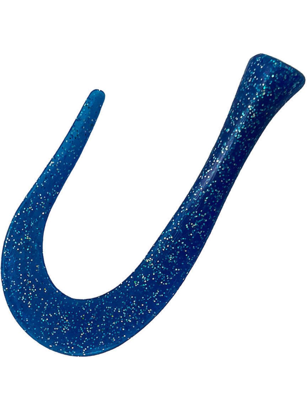 Хвост силиконовый для Guppie 14см 7, 6гр,  синий с блестками (3шт)