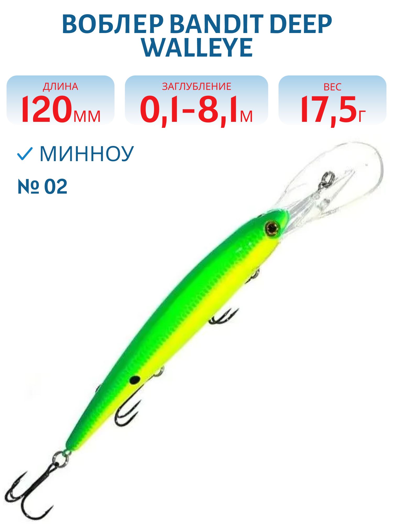 Воблер BANDIT DEEP WALLEYE 02