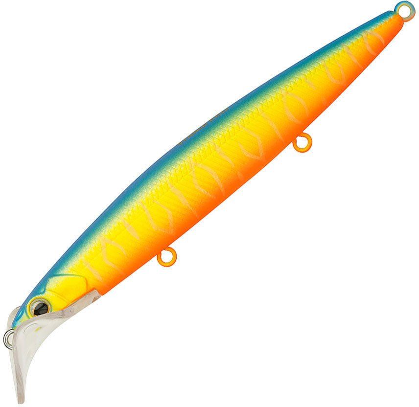 Воблер Минноу Strike Pro Scooter Minnow 110F,  110 мм,  11, 8 гр,  Загл. 1, 5м.-2, 5м.,  Плавающий,  цвет: A252S Bullfinch Mat Tiger,  (EG-186F#A252S)