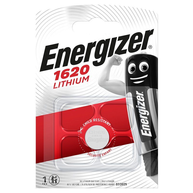 батарейка cr1620 3в bl1 lithium energizer литиевая 1шт e300844002