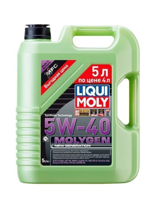 LIQUI MOLY "Molygen New Generation" 5W40 5L синтетическое моторное масло 9055/39023