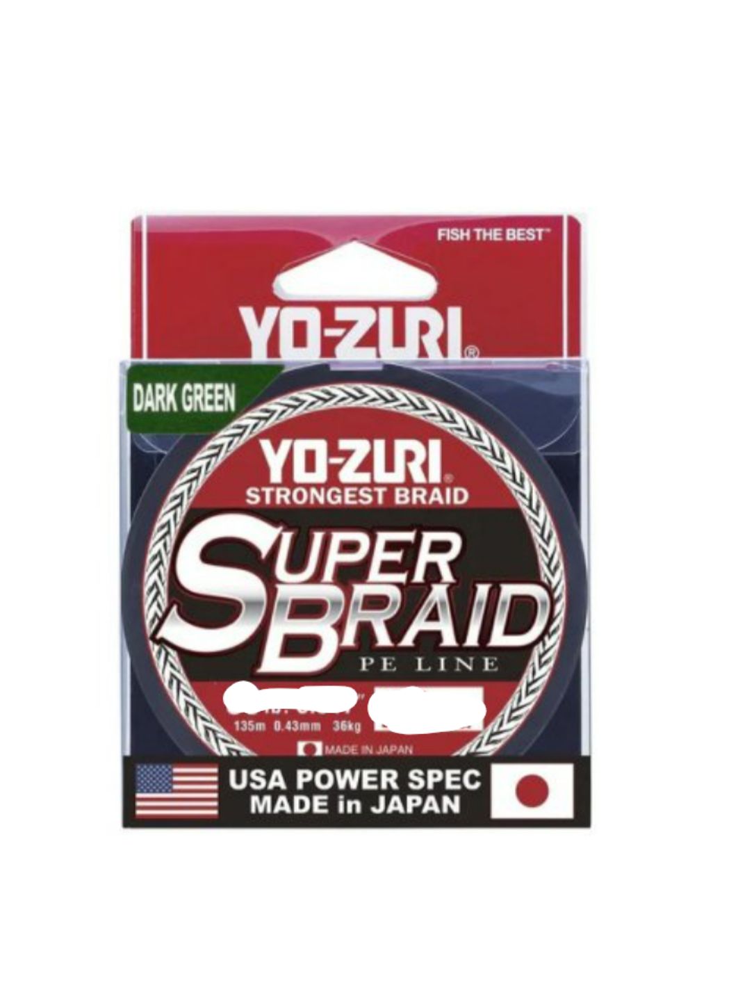 Шнур плетёный Yo-Zuri PE Super Braid 135м Dark Green 30Lbs (0.28мм)