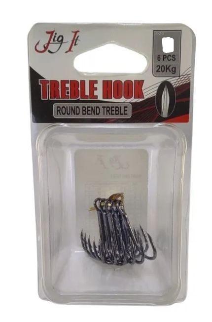 Тройник JIG IT Round bend treble hooks,  10 шт/уп. №18