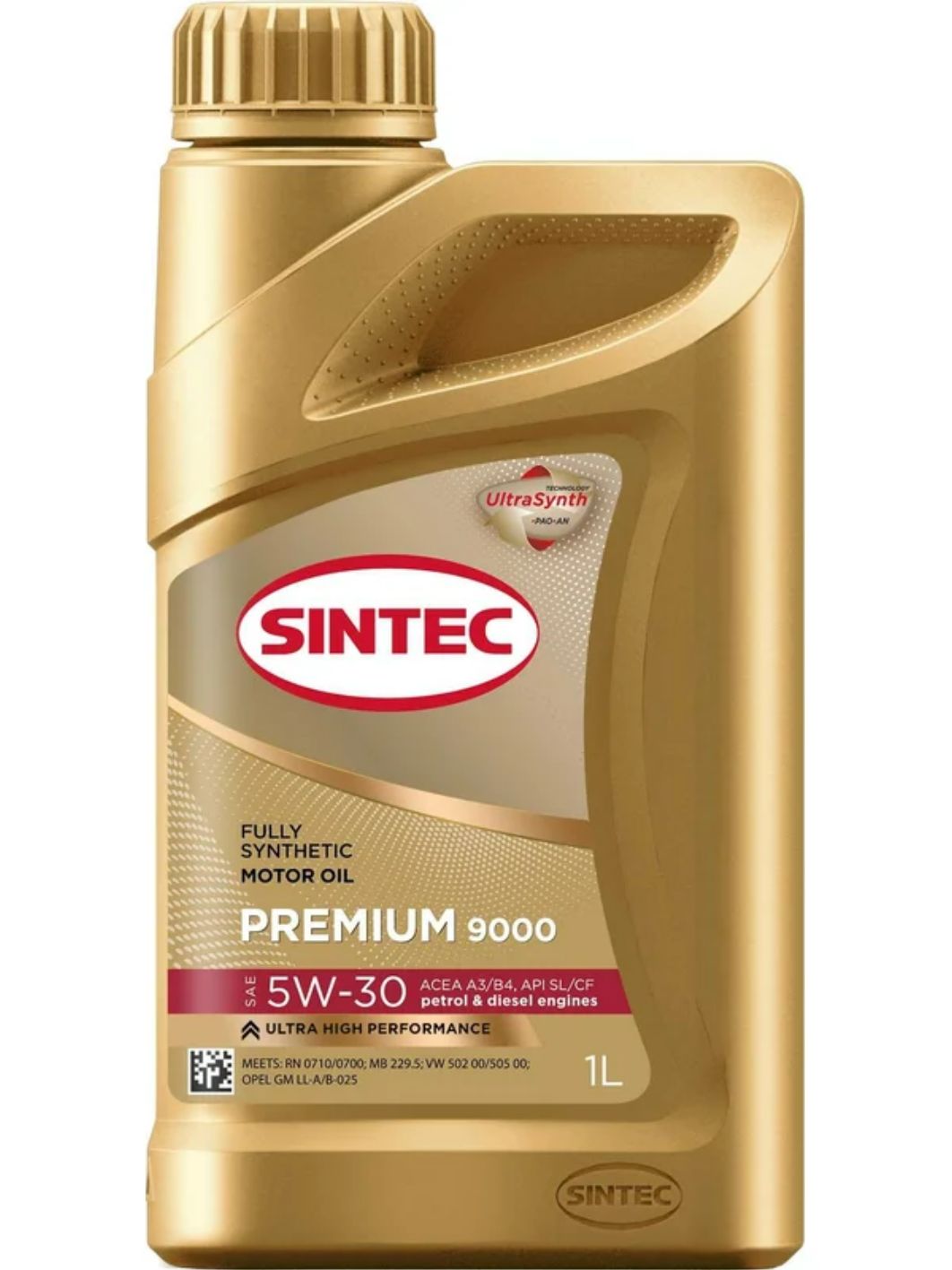 SINTEC PREMIUM 9000 5W30 A3/B4 1L синтетическое моторное масло