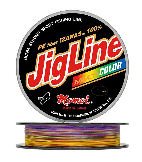 Шнур JigLine Multicolor  0, 08 мм,   5, 6 кг,  100 м 5 цветов по 10м.