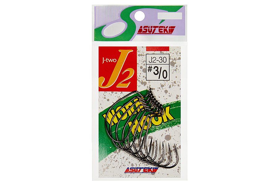 Крючок офсетный YAMAI Worm Hook J-2 #2/0