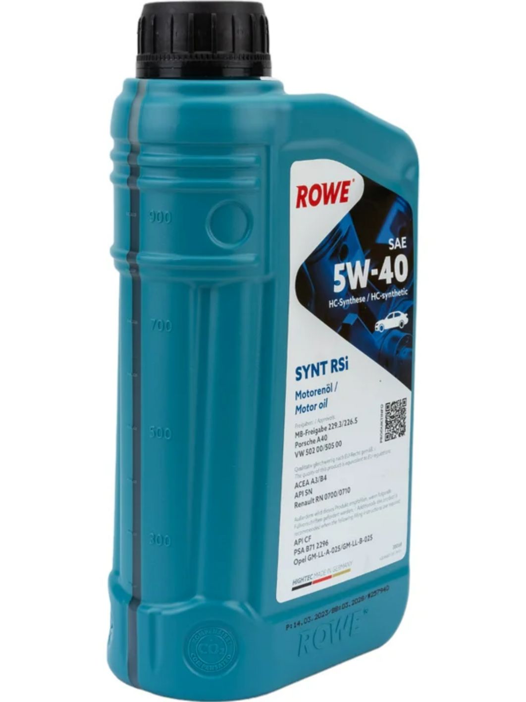 ROWE  HIGHTEC SYNT RSi SAE 5W40 1L синтетическое моторное масло