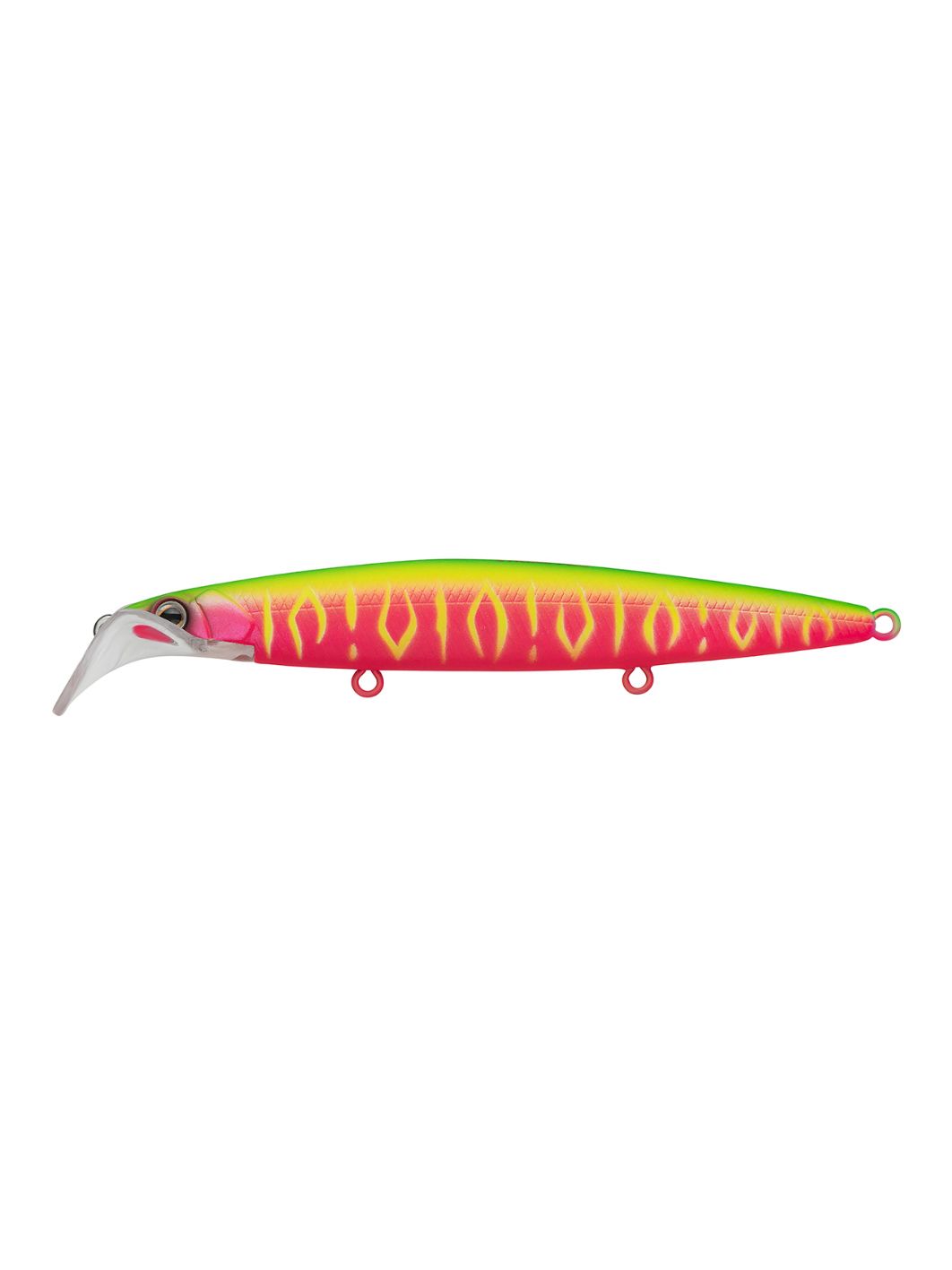Воблер Минноу Strike Pro Scooter Minnow 110F,  110 мм,  11, 8 гр,  Загл. 1, 5м.-2, 5м.,  Плавающий,  цвет: A230S Watermelon Mat Tiger,  (EG-186F#A230S)