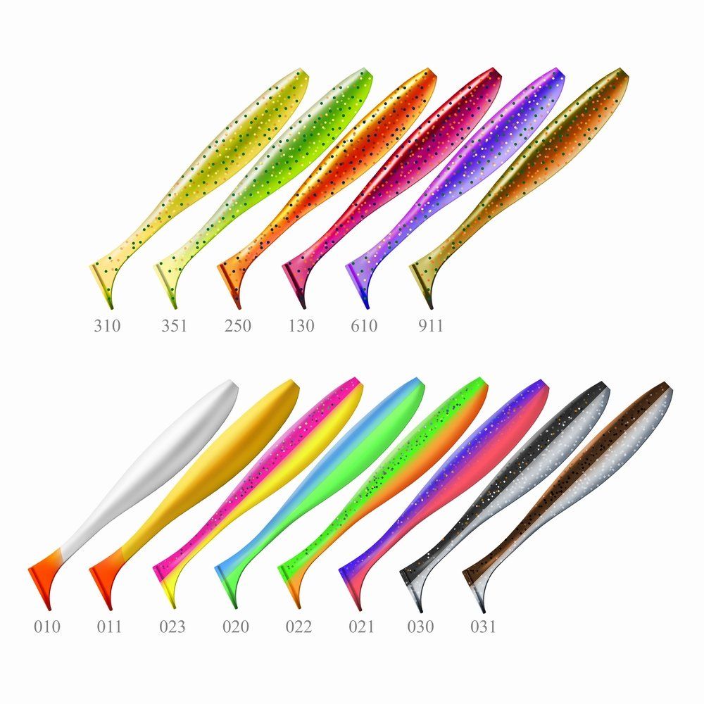 Приманка ZUB-BLEAK 100мм-4шт,  (цвет 010) бело-красный