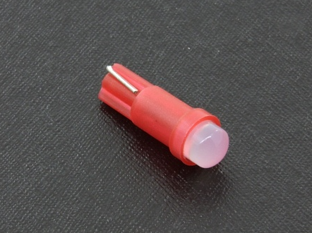 светодиод 12v w1.2w (t5) красный 1cob lumen (mld-12vt5-1083) (1шт.)