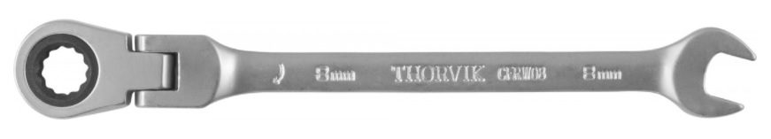 Ключ комбинированный трещоточный шарнирный 8мм Thorvik CFRW08