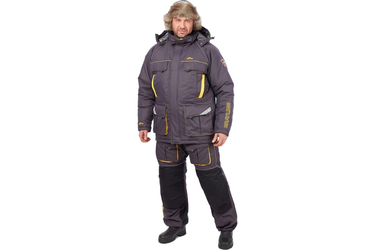 костюм «камчатка 2020» (таслан, серо-желтый) grayling (р-р 60-62 рост 182-188)