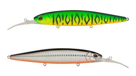 Воблер Минноу Strike Pro Bold Deep Diver 130SP,  130 мм,  25, 7 гр,  Загл. 2, 5м.-5, 0м.,  Нейтральный,  цвет: GC01S/A70-713 Double Black Silver OB/Mat Tiger,  (EG-191L-SP#GC01FS/A70-713S)