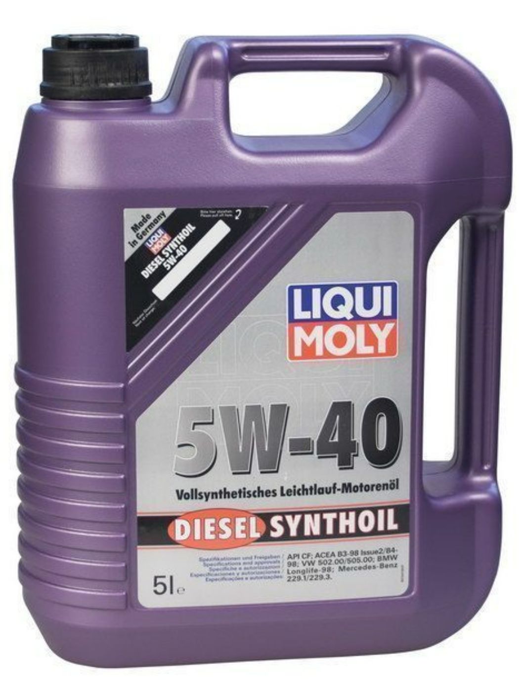 LIQUI MOLY "Diesel Synthoil" 5W40 5L синтетическое моторное масло 1927