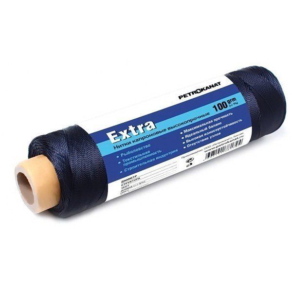 Нить капроновая Extra 100г 210 den/48 (1, 80мм) черная