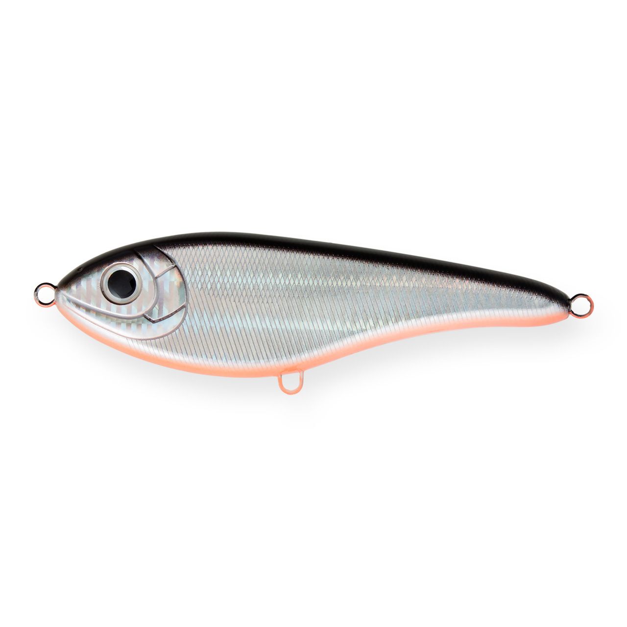 Воблер Джеркбейт Strike Pro Buster Jerk II Shallow Runner,  120 мм,  37 гр,  Загл. 0, 3м.-2, 0м.,  Медленно всплывающий,  цвет: A70-713 Black Silver OB,  (EG-049#A70-713)
