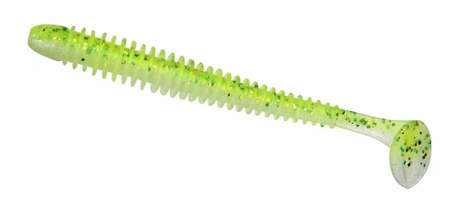 Приманка съедобная Keitech Swing Impact 4.5" PAL #02 Lime Chart Shad