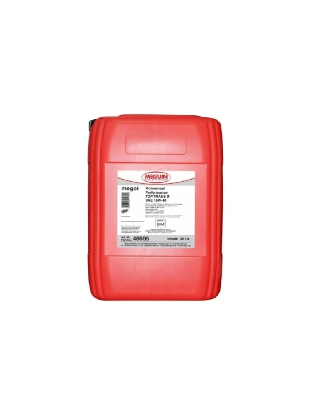 MEGUIN PERFOMANCE TOP TRANS R 15W40 CI-4/SL 20л моторное масло