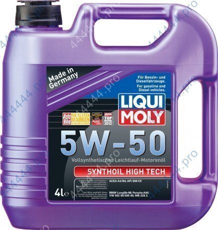 LIQUI MOLY "Synthoil High Tech" 5W50 4L синтетическое моторное масло 9067