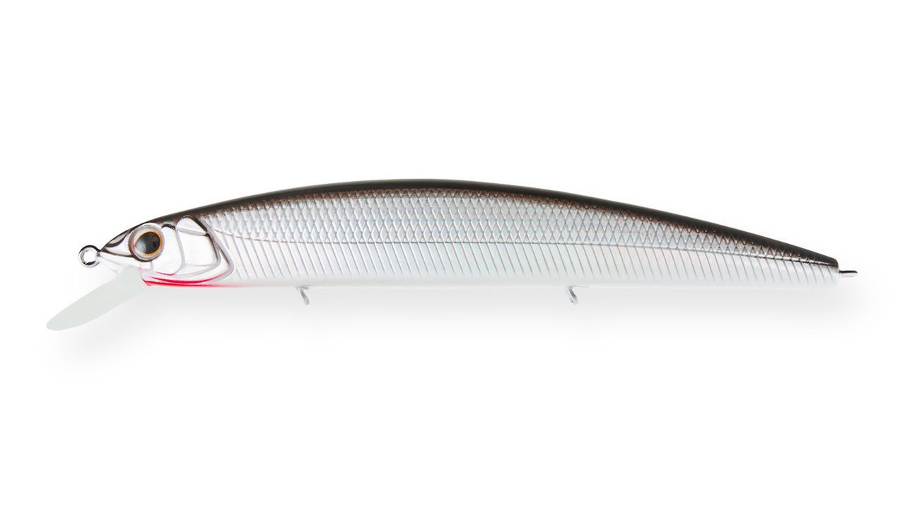 Воблер Минноу Strike Pro Montero 130SP,  130 мм,  20, 6 гр,  Загл. 1, 0м.-2, 0м.,  Нейтральный,  цвет: A010-EP Black Back Silver,  (EG-190B-SP#A010-EP)