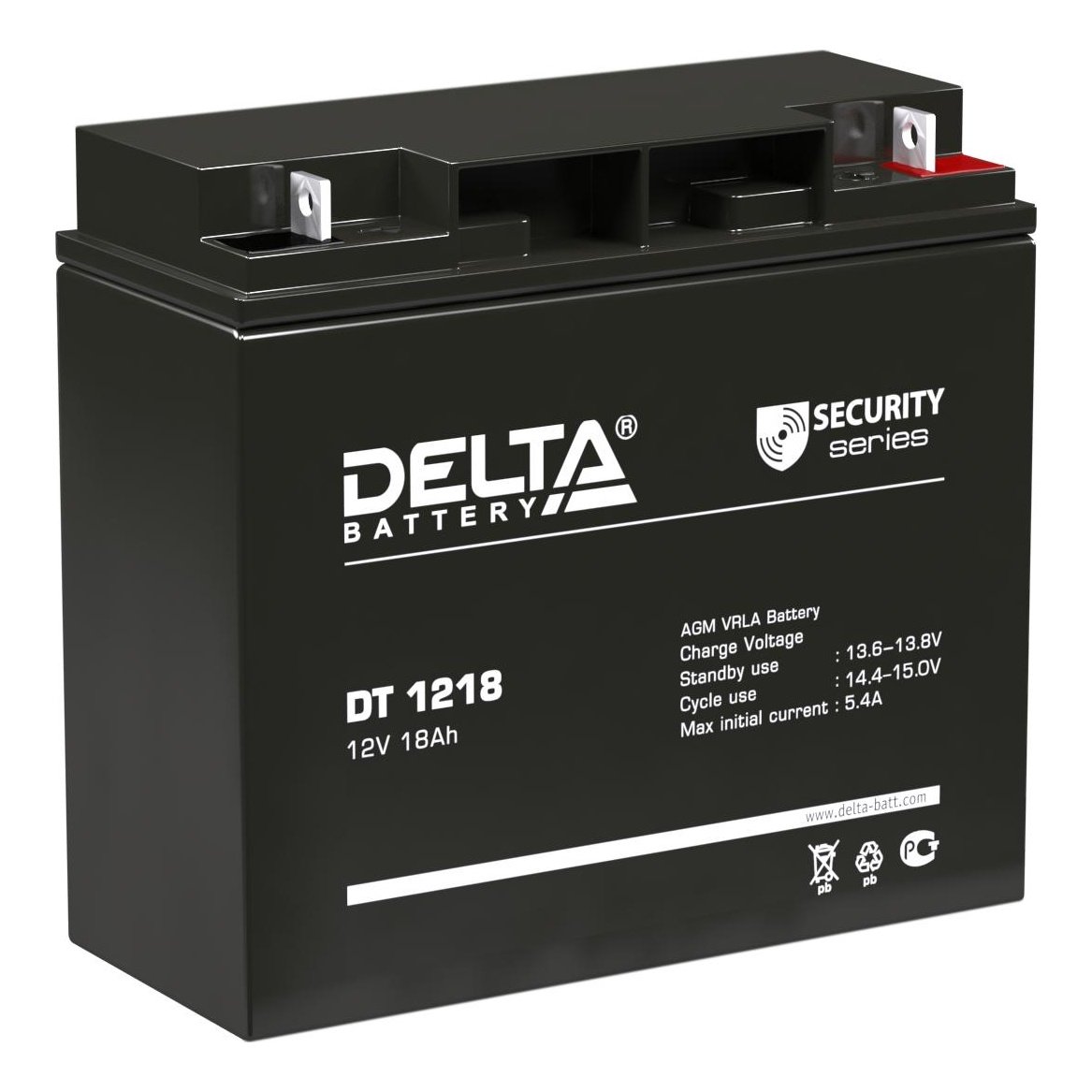 мото 12/18А DELTA DT1218 Аккумулятор зал/зар.