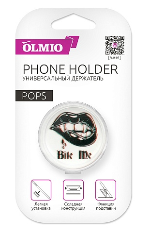 держатель для смартфонов pops (bite me) olmio (39786)