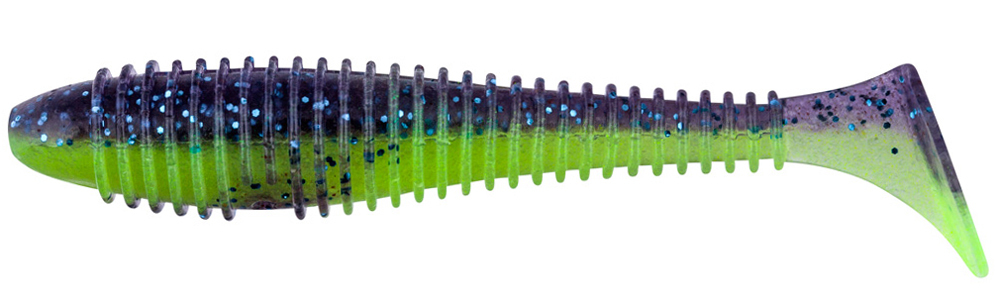 Приманка съедобная Keitech Swing Impact FAT 3.3" PAL #06 Violet Lime Belly