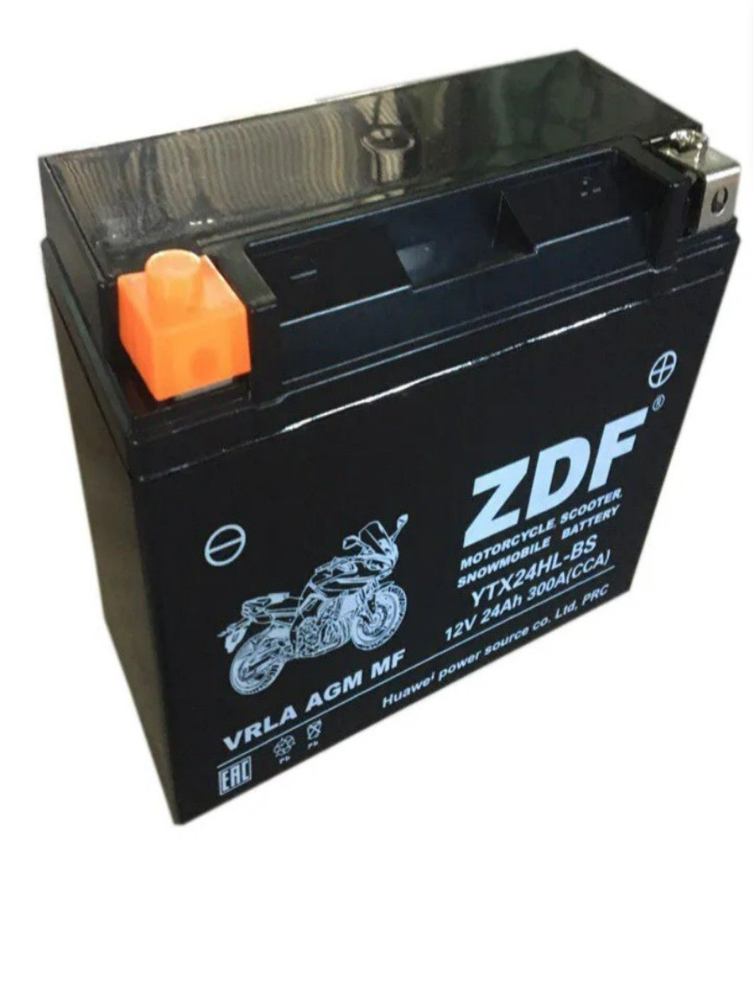Аккумулятор ZDF 1224 VRLA AGM MF YTX24HL-BS 205*90*159