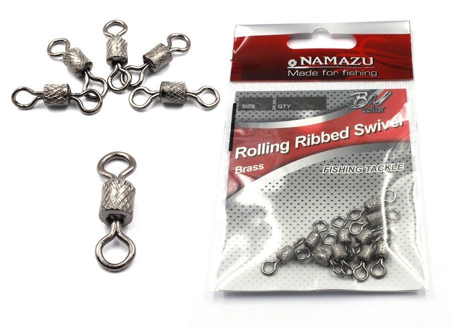 Вертлюг Namazu ROLLING SWIVEL,  латунь,  цв. BN,  р. 3,  test-35 кг (уп.10 шт)