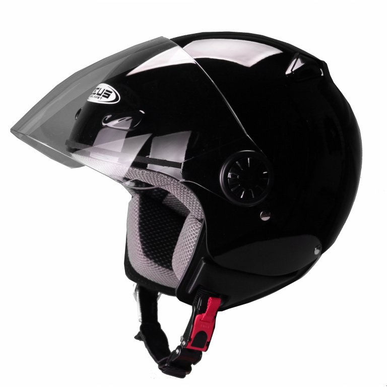 Шлем открытый ZEUS ZS-210B черный глянец M