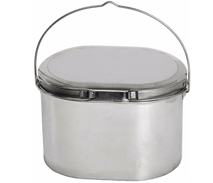 Котёл туристский 5 л крышка с ручками (нерж) (РВ)