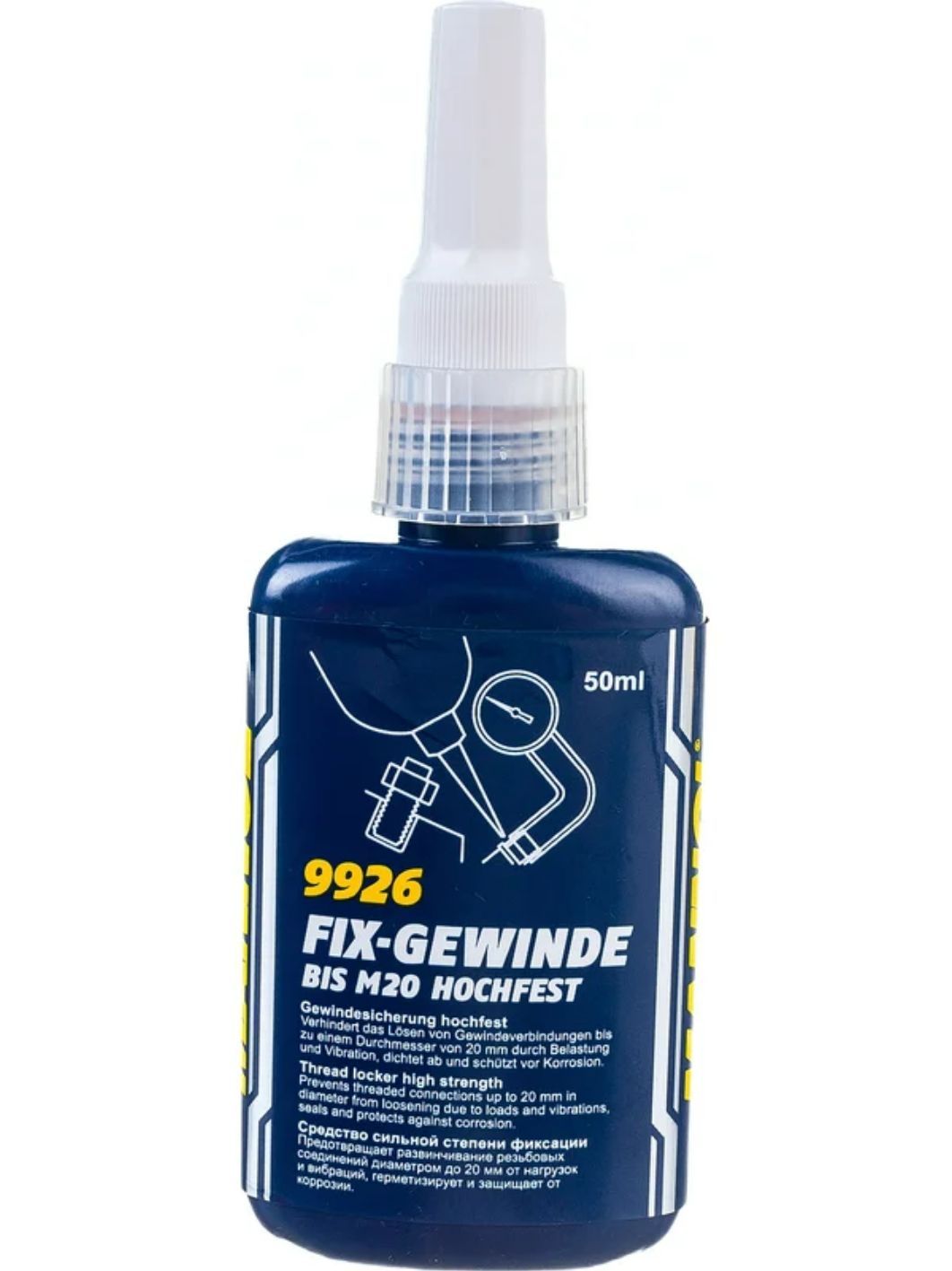 Фиксатор резьбы MANNOL Fix-Gewinde Hochfest 9926 50мл долговременный