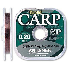 Леска Owner Broad Carp летняя SP 0.20мм 100м