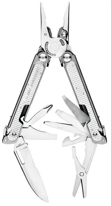 Мультитул LEATHERMAN FREE P2 Stainless 19 инстр.,  7/10, 8 см,  чехол нейлон