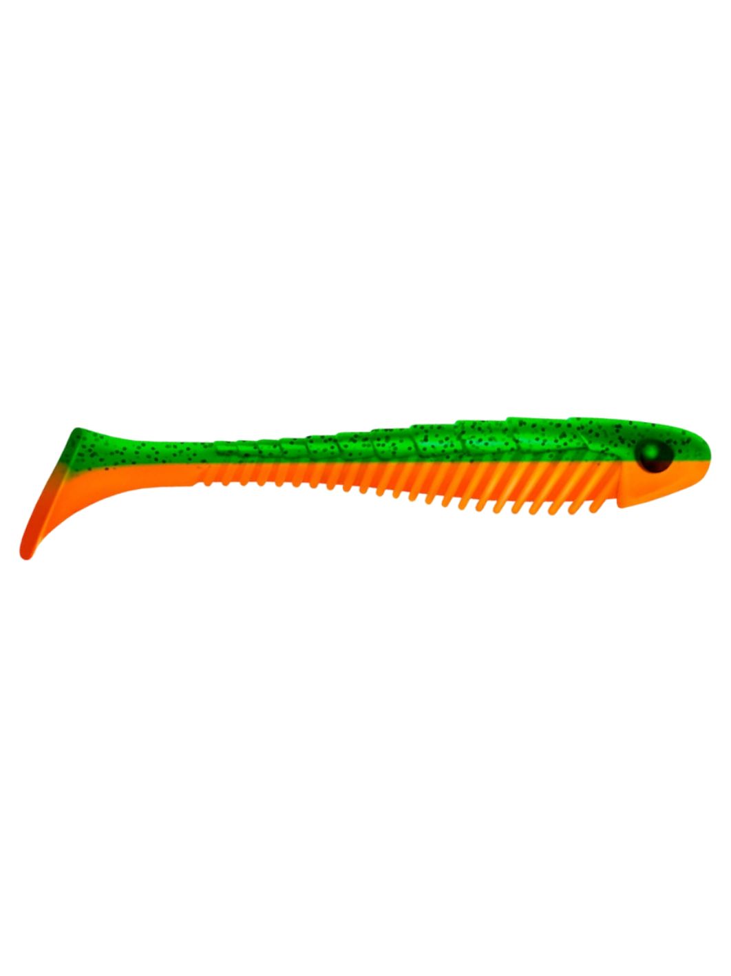 Приманка ZUB-BIGFOOT 133мм(5, 2")-3шт,  (цвет 022) зеленый верх -оранжевый низ