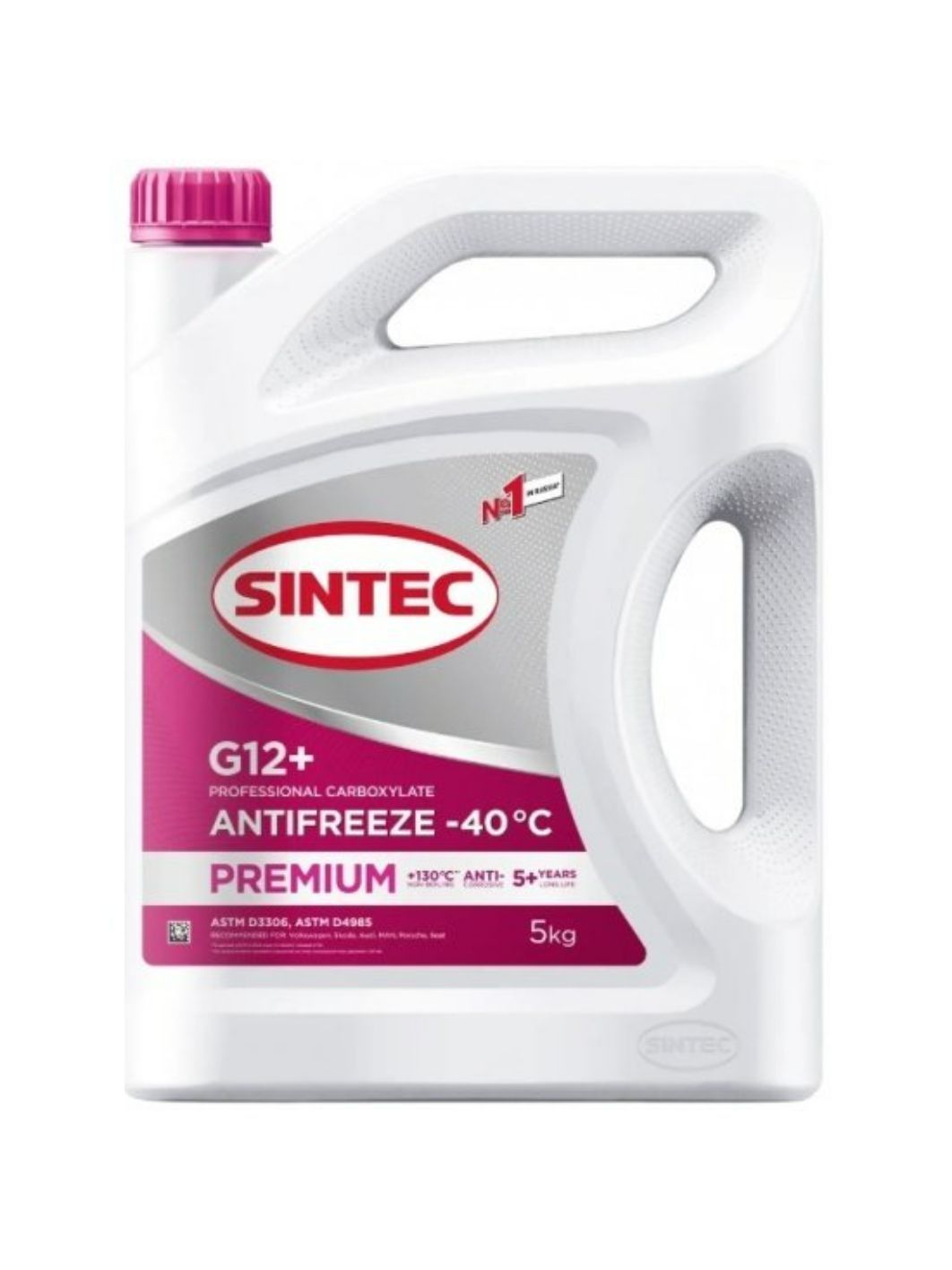 Антифриз SINTEC PREMIUM G12+ 5кг малиновый