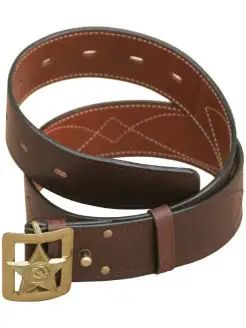 Ремень поясной "Звезда" 50 мм коричневый (№ 2)