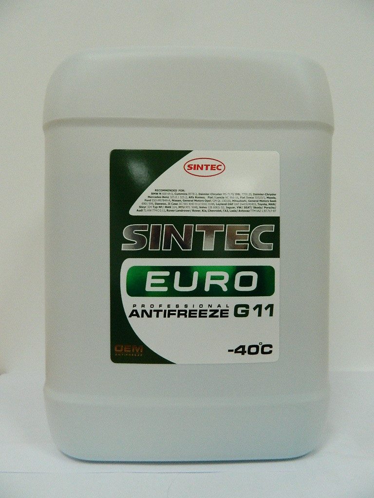 Антифриз SINTEC EURO G11 10кг зелёный