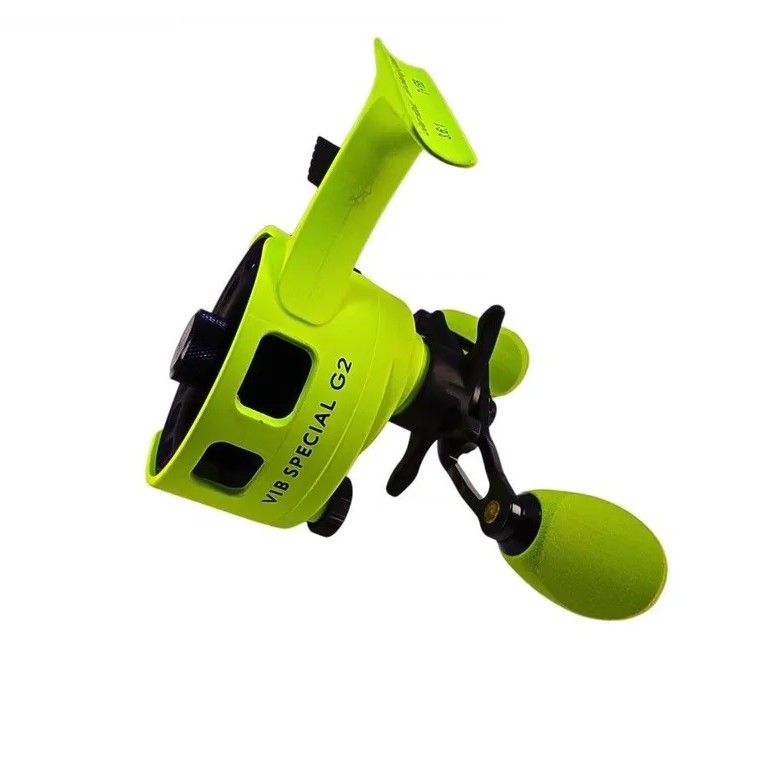 Катушка зимняя Jig It Team Dubna Vib Special G2 LIME,  right hand