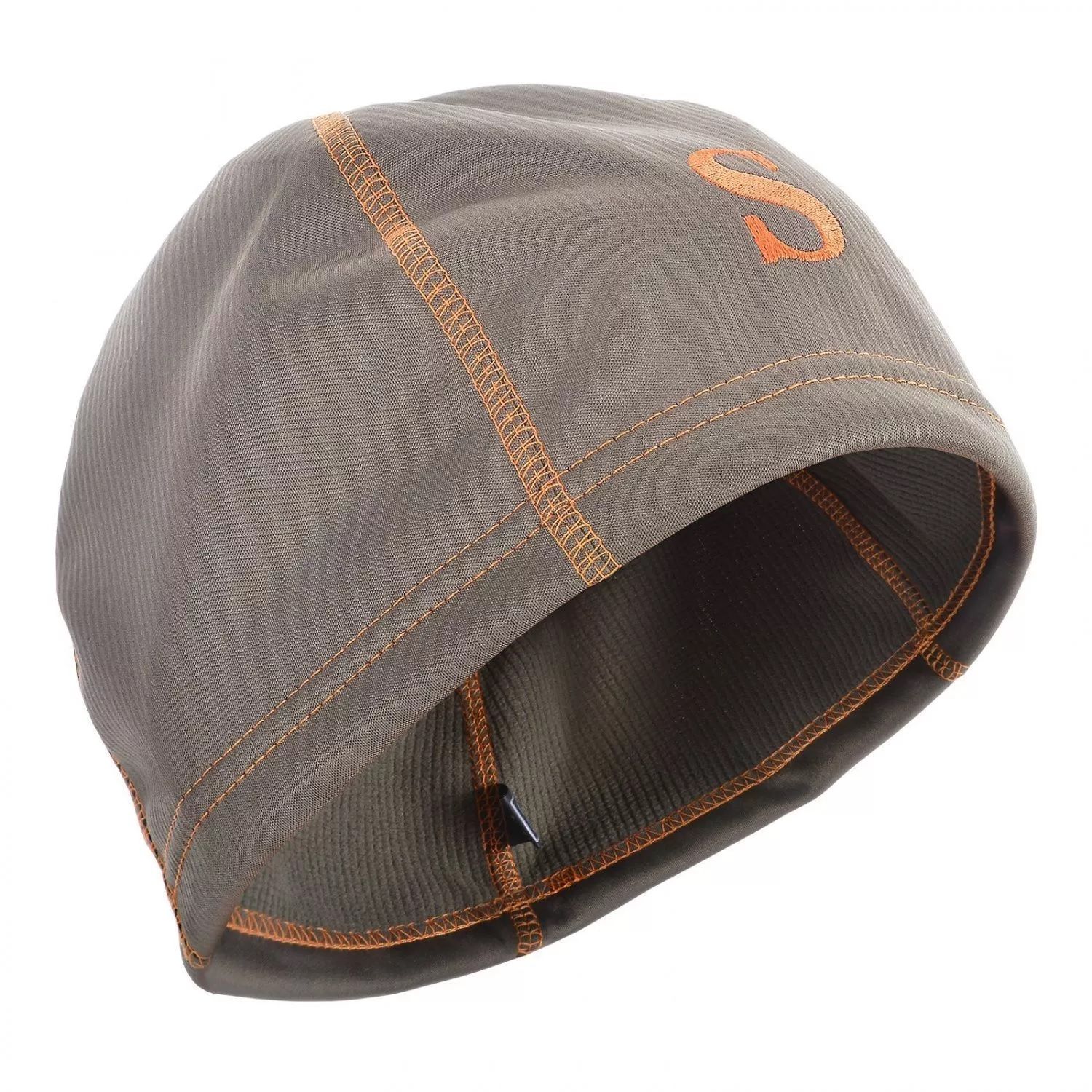 Шапка мужская демисезонная "Spring -330",  softshell,  олива/ olive (вышивка оранжевая) 59 (L)
