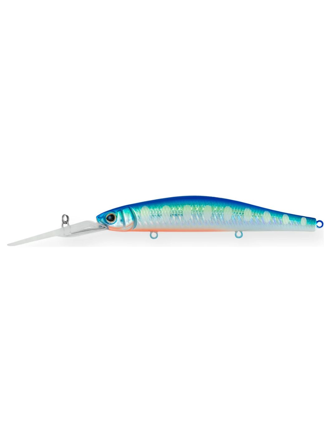 Воблер Минноу Strike Pro Inquisitor DR 110SP,  110 мм,  18, 9 гр,  Загл. 4, 0м.-6, 0м.,  Нейтральный,  цвет: A150-713 UV Blue Silver OB,  (EG-193BL-SP#A150-713)