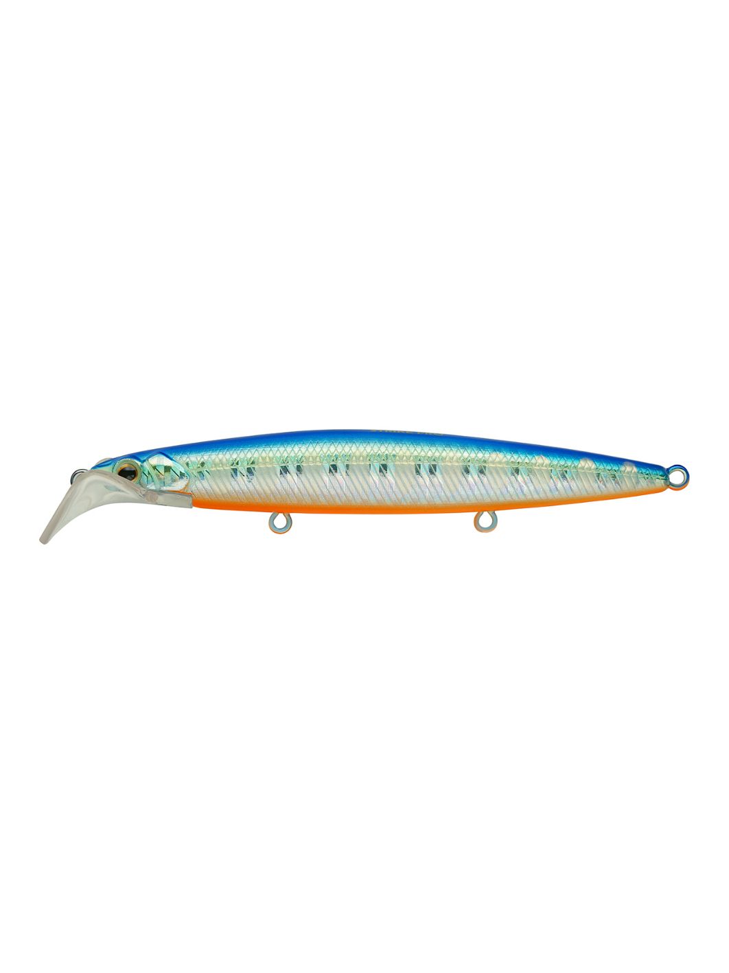 Воблер Минноу Strike Pro Scooter Minnow 110F,  110 мм,  11, 8 гр,  Загл. 1, 5м.-2, 5м.,  Плавающий,  цвет: A150-713 UV Blue Silver OB,  (EG-186F#A150-713)