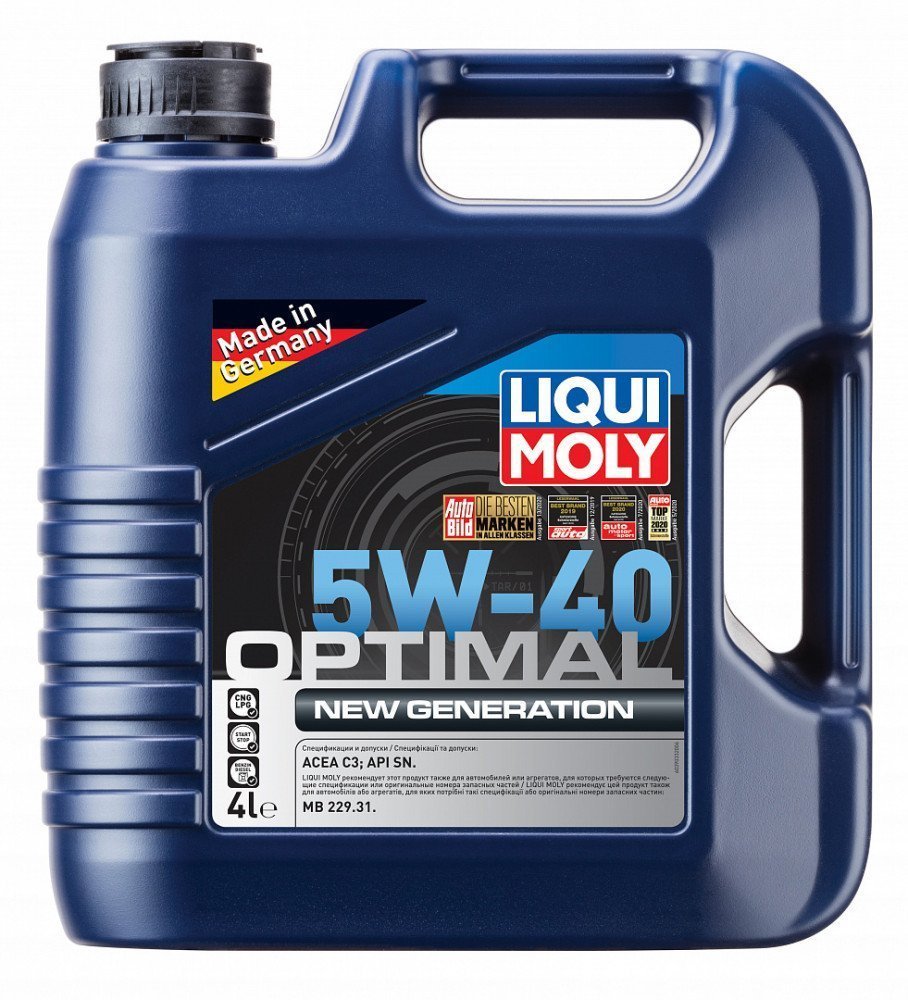 LIQUI MOLY "Optimal New Generation" 5W40 4L синтетическое моторное масло 39033