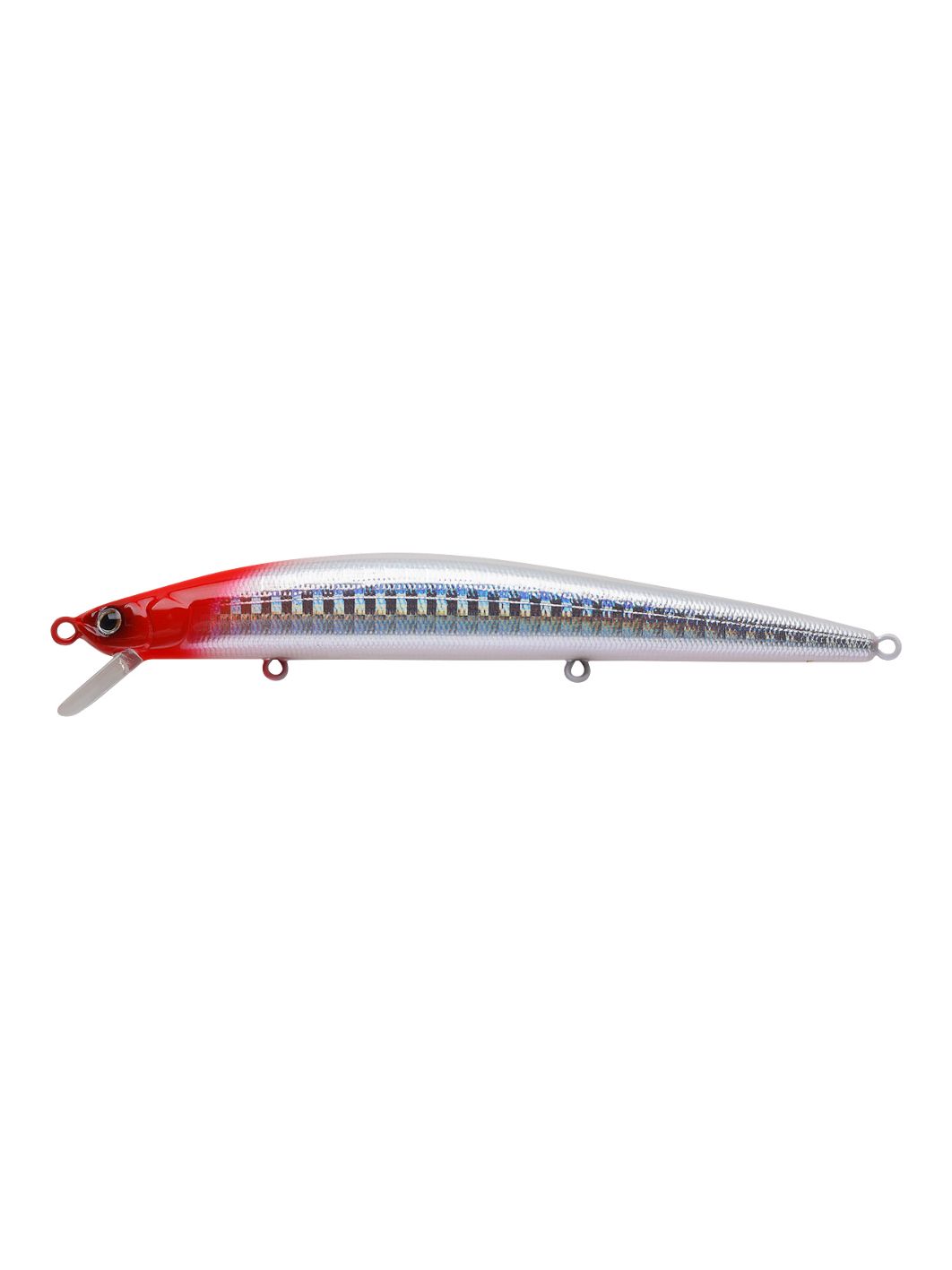 Воблер Минноу Strike Pro Slingshot Minnow 120F,  120 мм,  12, 6 гр,  Загл. 0, 5м.-1, 5м.,  Плавающий,  цвет: 022PPP-713 Redhead Silver,  (EG-145F#022PPP-713)