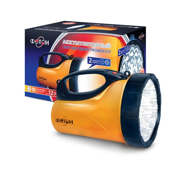 Фонарь аккумуляторный светодиодный 18LED*3Вт фиолетовый PM-5000 ФОТОН 22345