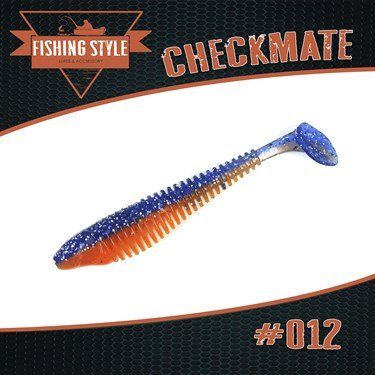 Силиконовая приманка CHECKMATE 4, 5"(113 мм) уп.4 шт.#012 Blue Orange