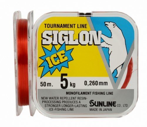 Монолеска SUNLINE Siglon ICE FISHING 50M красная #0.8/0.148mm